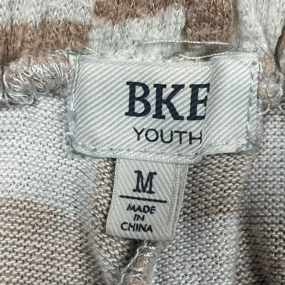 BKE Youth Jogger Pants Medium Tan White Checkered - Picture 4 of 9